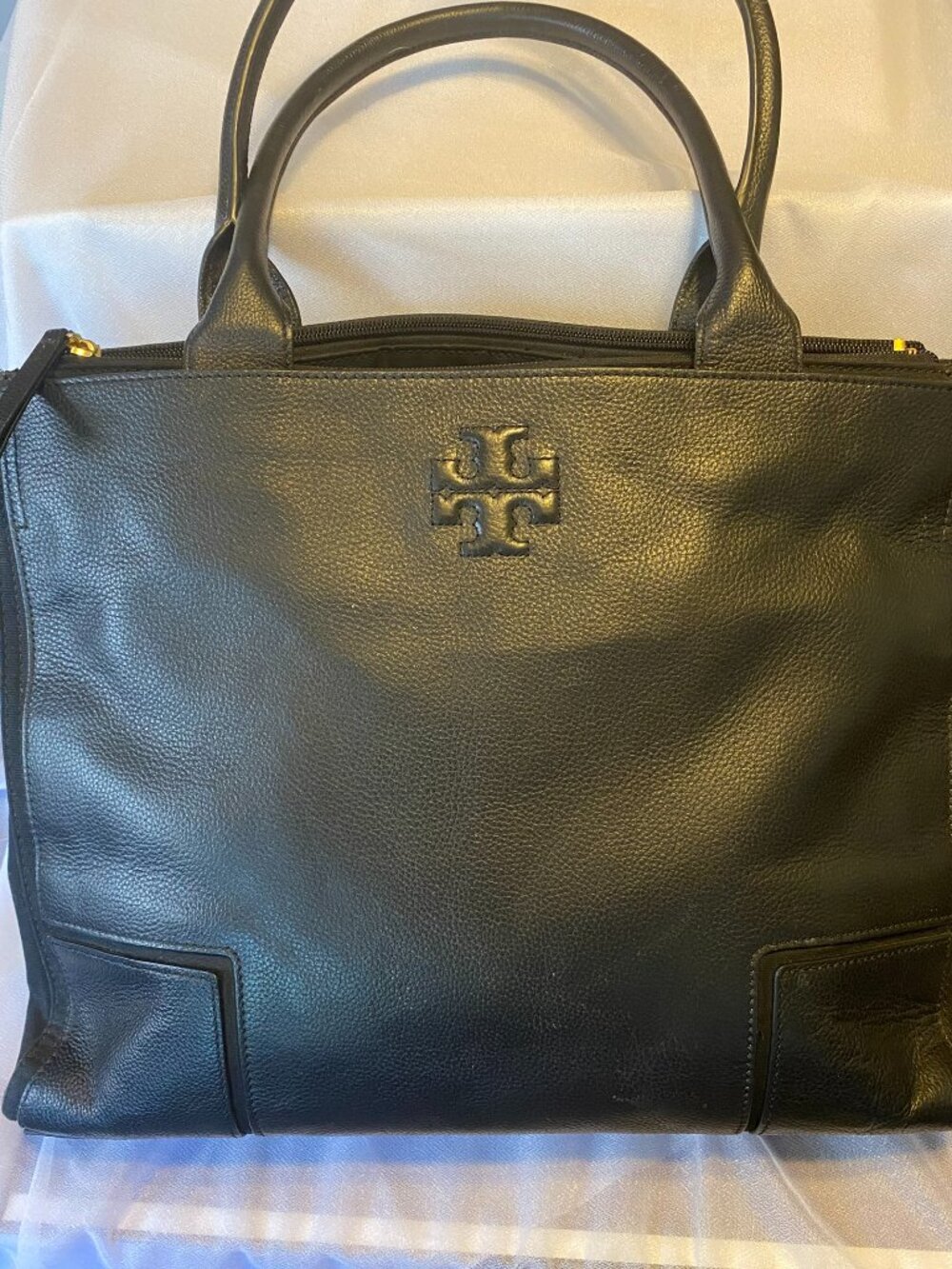 Tory Burch Black Leather Tote/Laptop Bag 🖤